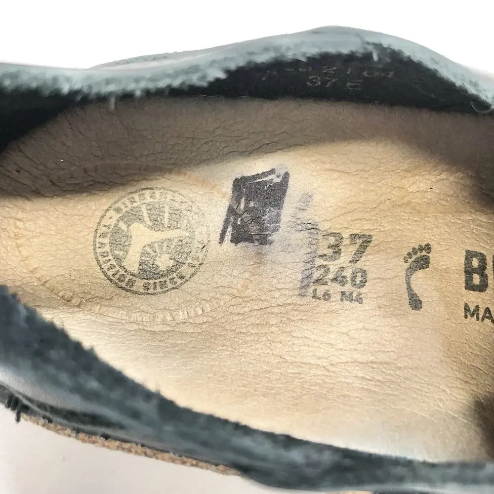 Birkenstock Shoes Women’s 6 Callan Slip On Loafers Black Leather Casual Comfy - Picture 9 of 9